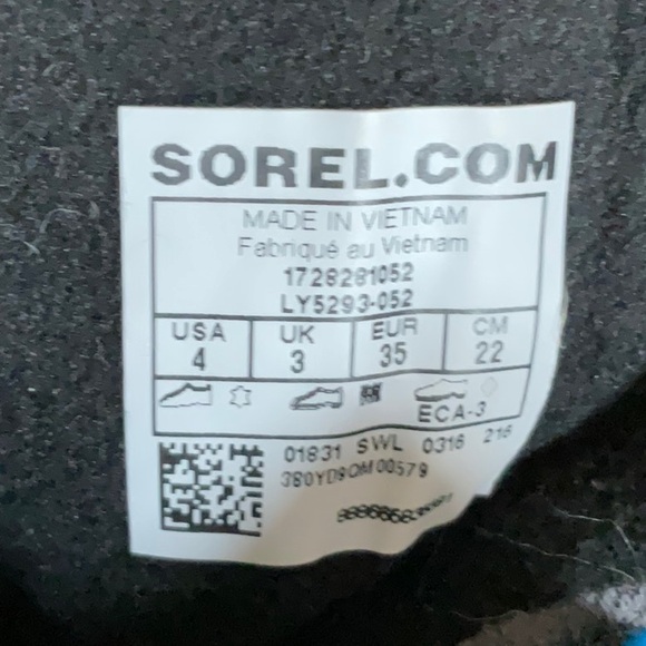 SOREL Kids Slimpack II Unisex Waterproof Boots Blue Grey. Brand NEW in Box! 4Y - Picture 4 of 8